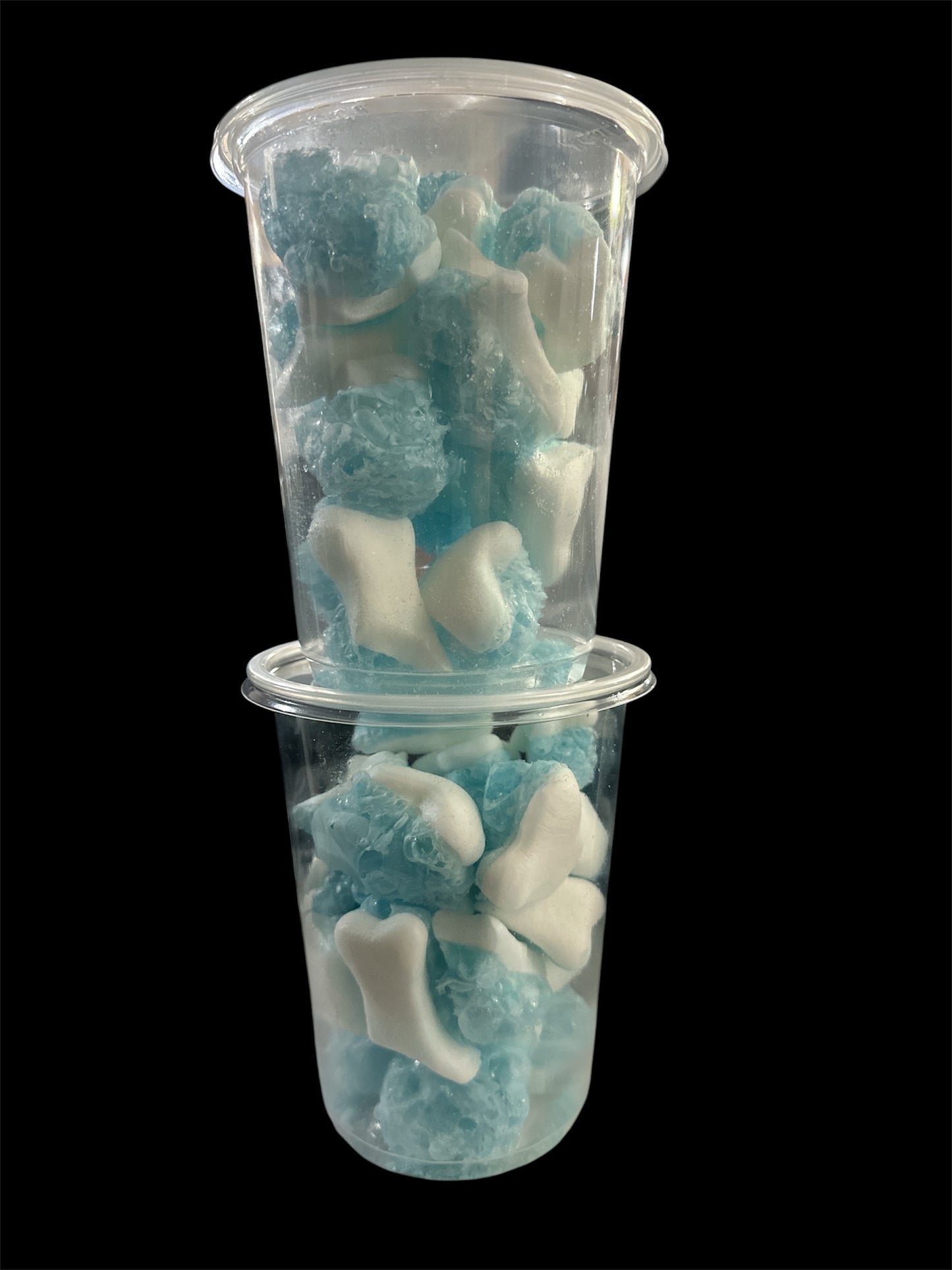freeze dried candy 32oz cup of gummy blue sharks local pick up