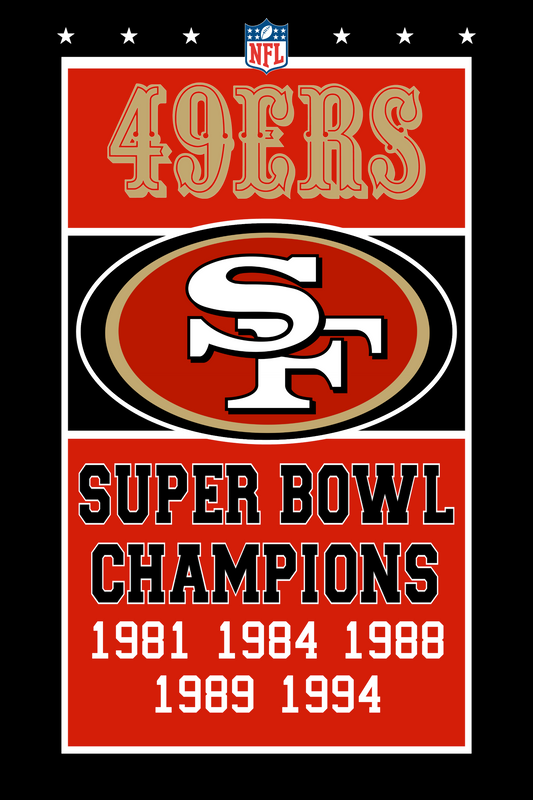49ers banners style flag