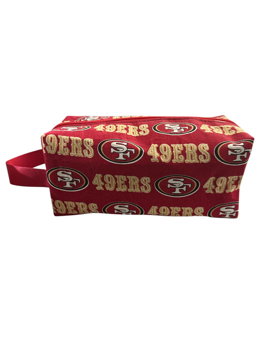 49ers red print men's toiletry bag