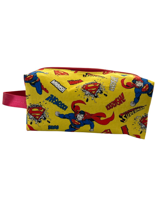 clearance Superman fabric  men's toiletry bag