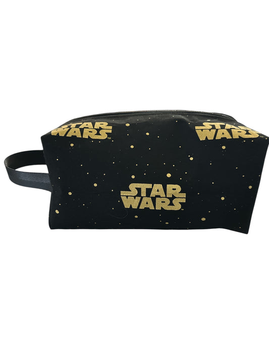 clearance Star Wars black and gold fabric men's toiletry bag