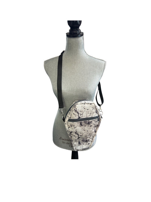 Coffin shaped moon” crossbody or shoulder bag