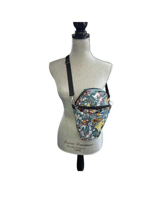 Coffin shaped “nightmare before Christmas” crossbody or shoulder bag